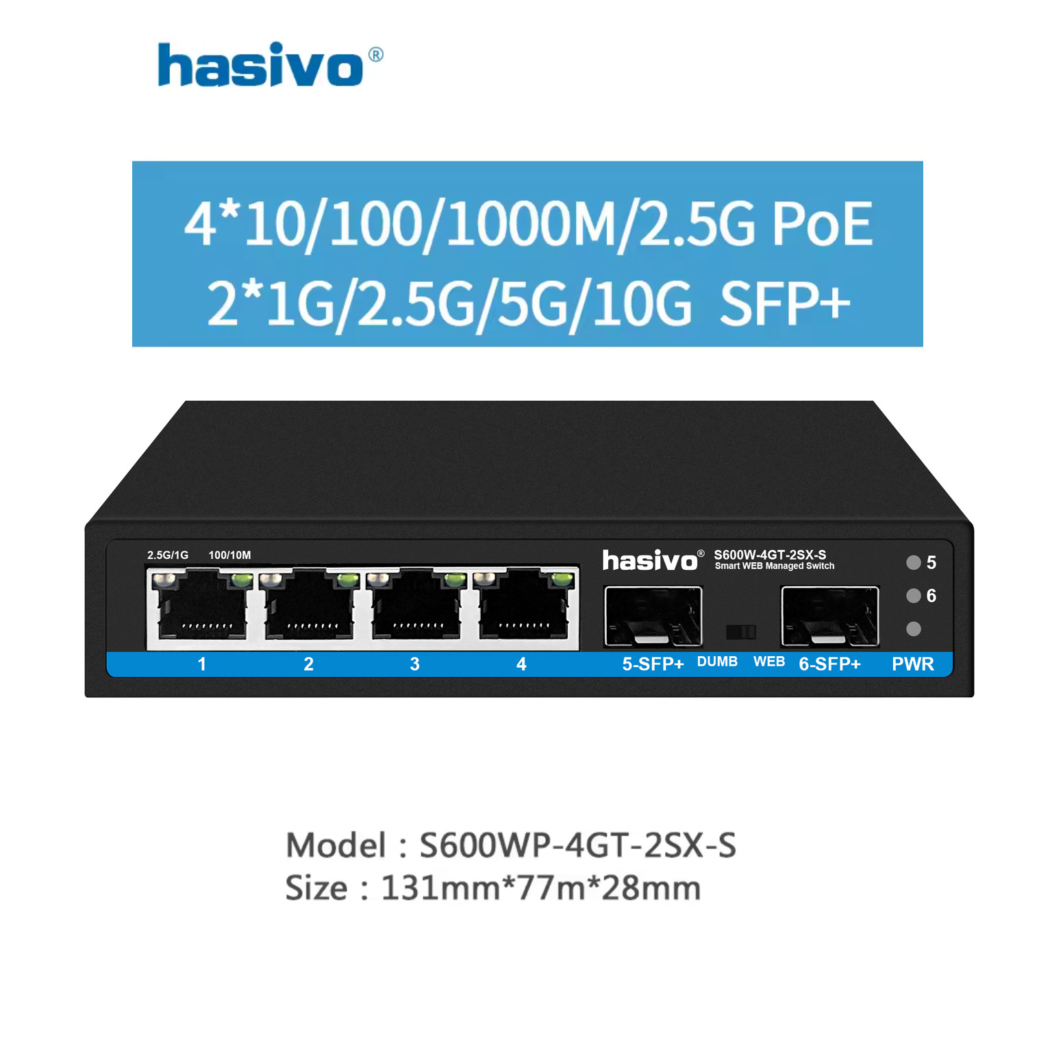 Hasivo 2.5G Network Switch 4/5 - Sfp+ 10G Managed Switch 8 Port 评论和价格