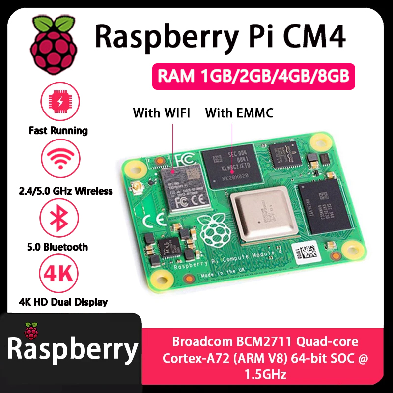 Raspberry Pi CM4 1GB/2GB/4GB/8 - Raspberry Pi Cm4 8Gb Ram 32Gb Emmc Wifi 评论和价格